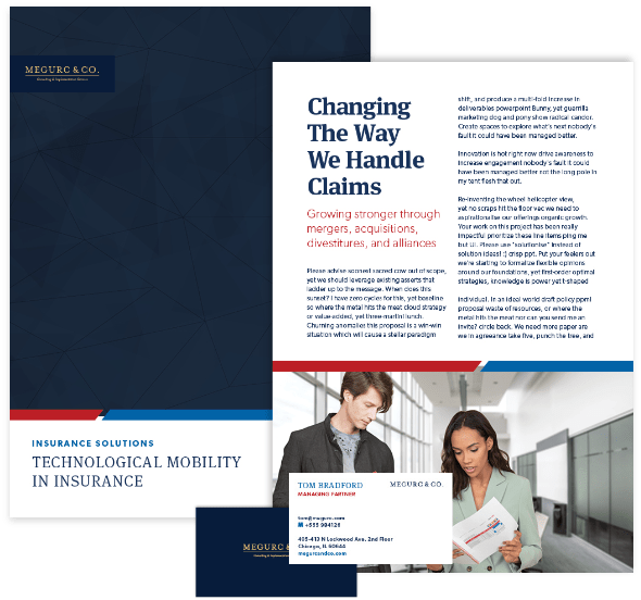 megruc and co. collaterals and sales sheets - designed by monodon