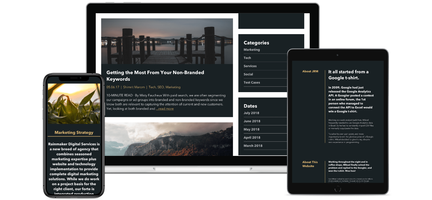 just right marketing responsive website - designed and built by monodon just right marketing responsive website - designed and built by monodon